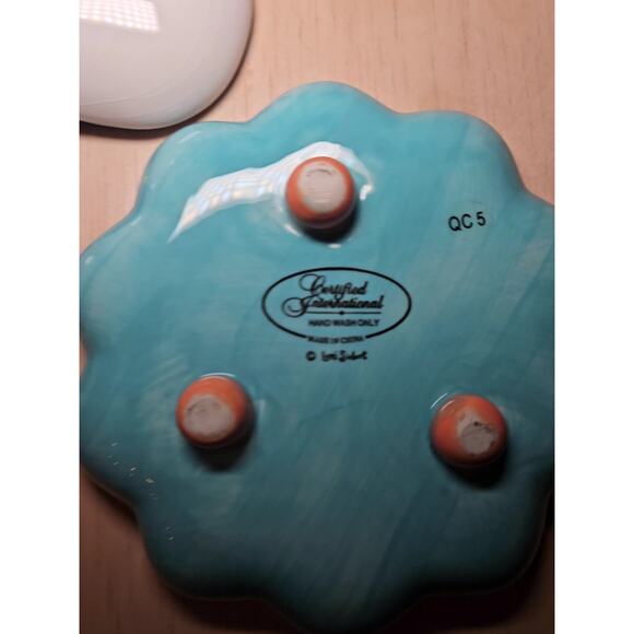 Certified Int. Snack Plates Trinket Dishes Y2K MCM Lori Siebert Smile Enjoy Life - Picture 3 of 7